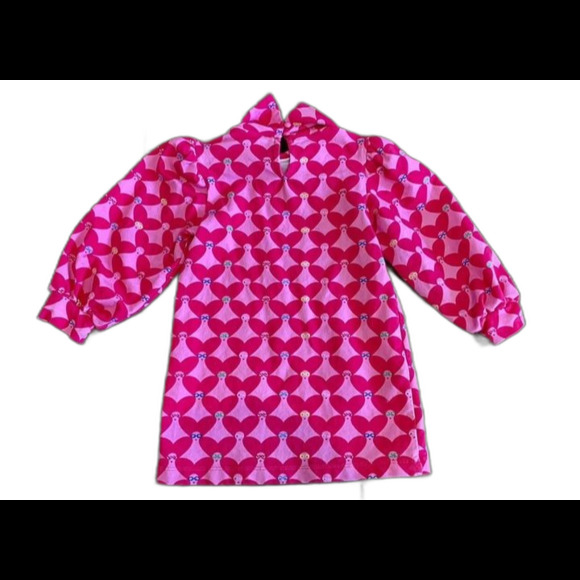 Rare 3T Puff Sleeve High Neck Retro Style Agatha Ruiz De La Prada Dress - Picture 2 of 3